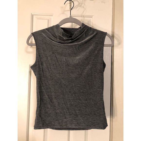 Sinequanone Women's Gray Metallic Turtleneck Blouse Size Medium - Picture 1 of 2